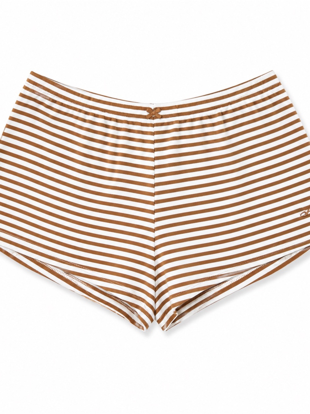PINK Victoria's Secret Brown and White Striped High Waist Shorts